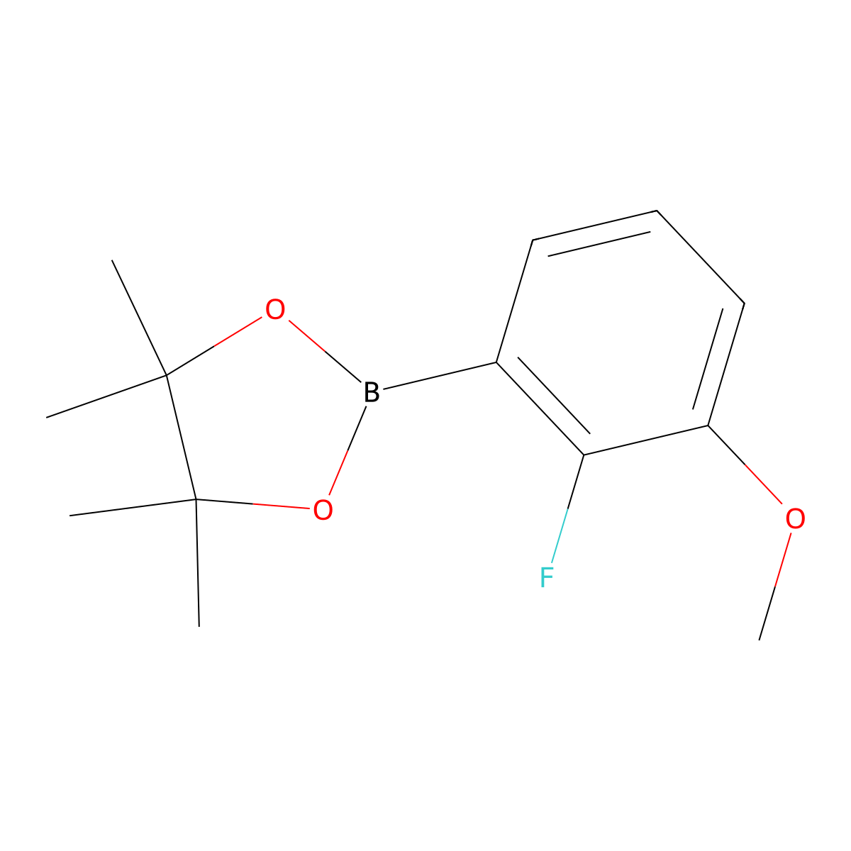 2-(2-Fluoro-3-methoxyphenyl)-4,4,5,5-tetramethyl-1,3,2-dioxaborolane molecular structure, CAS 1165936-00-4