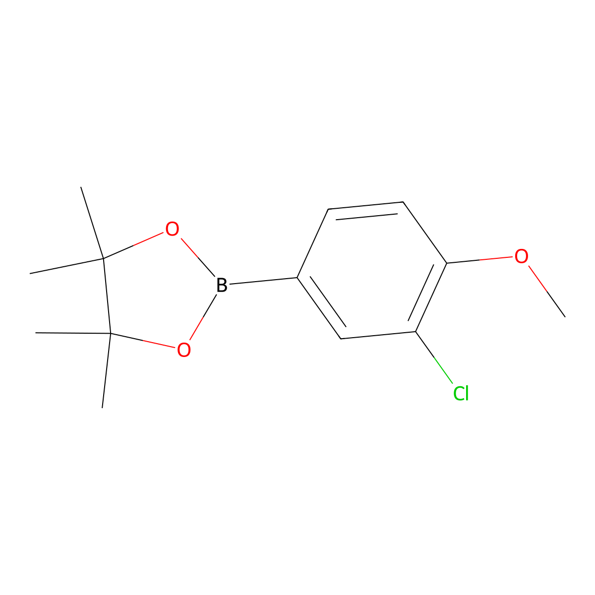 2-(3-Chloro-4-methoxyphenyl)-4,4,5,5-tetramethyl-1,3,2-dioxaborolane molecular structure, CAS 1165936-01-5