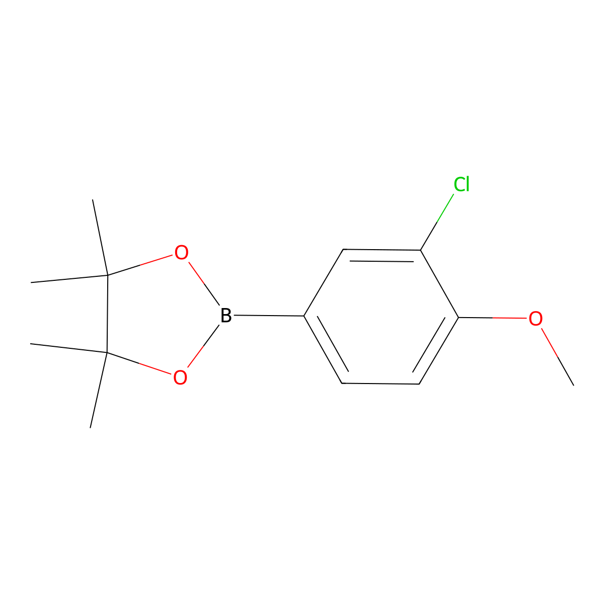 2-(3-Chloro-4-methoxyphenyl)-4,4,5,5-tetramethyl-1,3,2-dioxaborolane molecular structure, CAS 1165936-01-5
