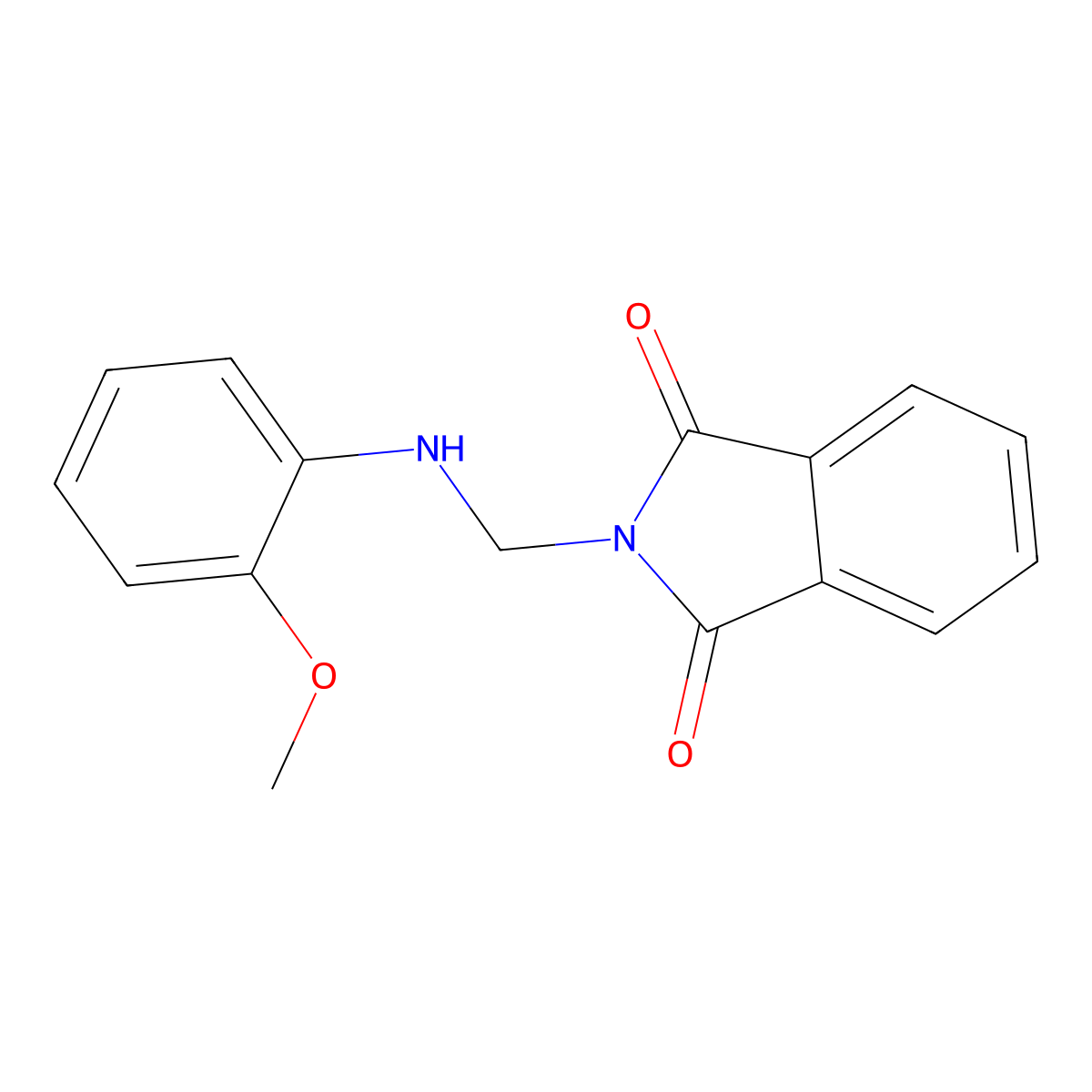 2-(((2-Methoxyphenyl)amino)methyl)isoindoline-1,3-dione molecular structure, CAS 116594-82-2