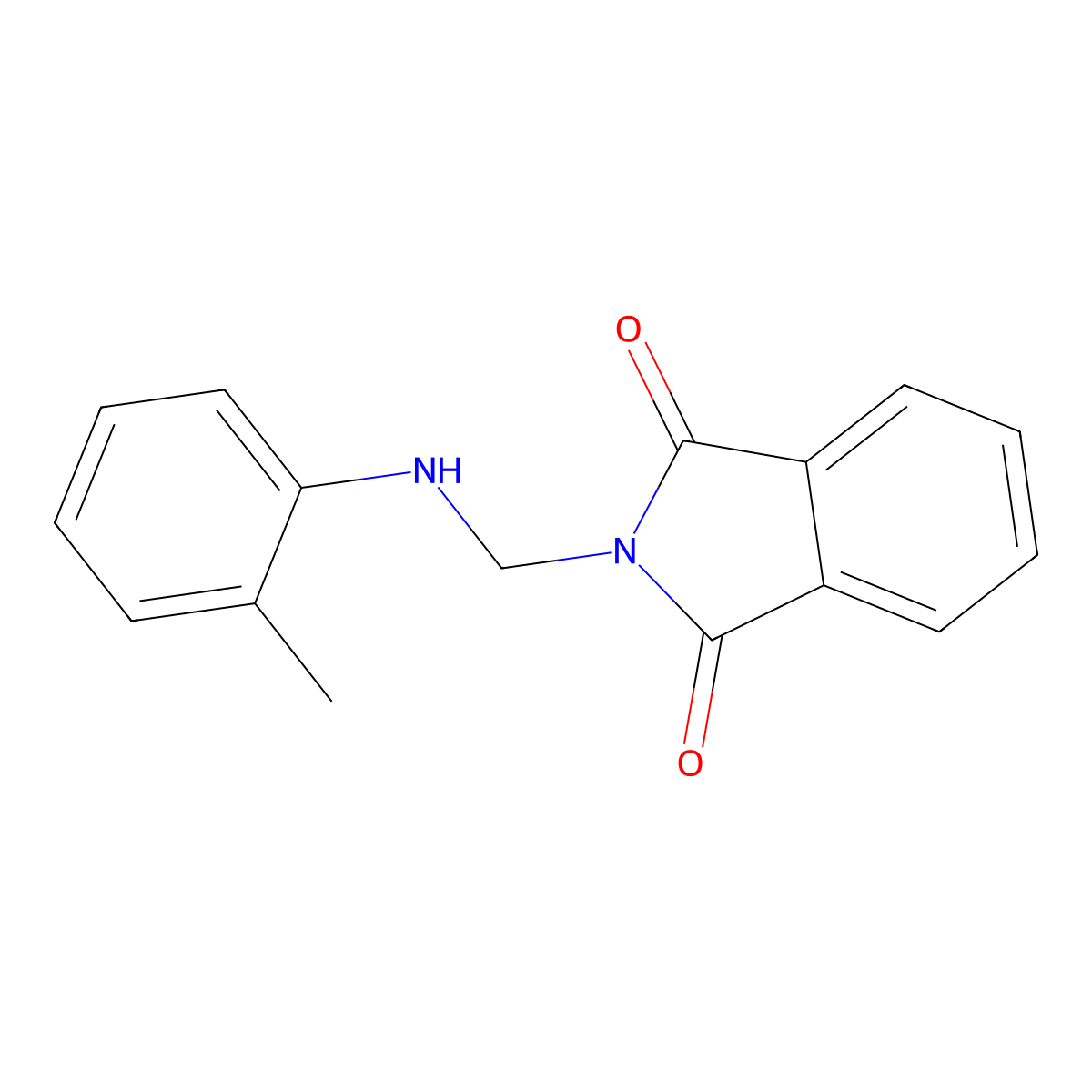 2-[[(2-Methylphenyl)amino]methyl]-1H-isoindole-1,3(2H)-dione molecular structure, CAS 116594-84-4