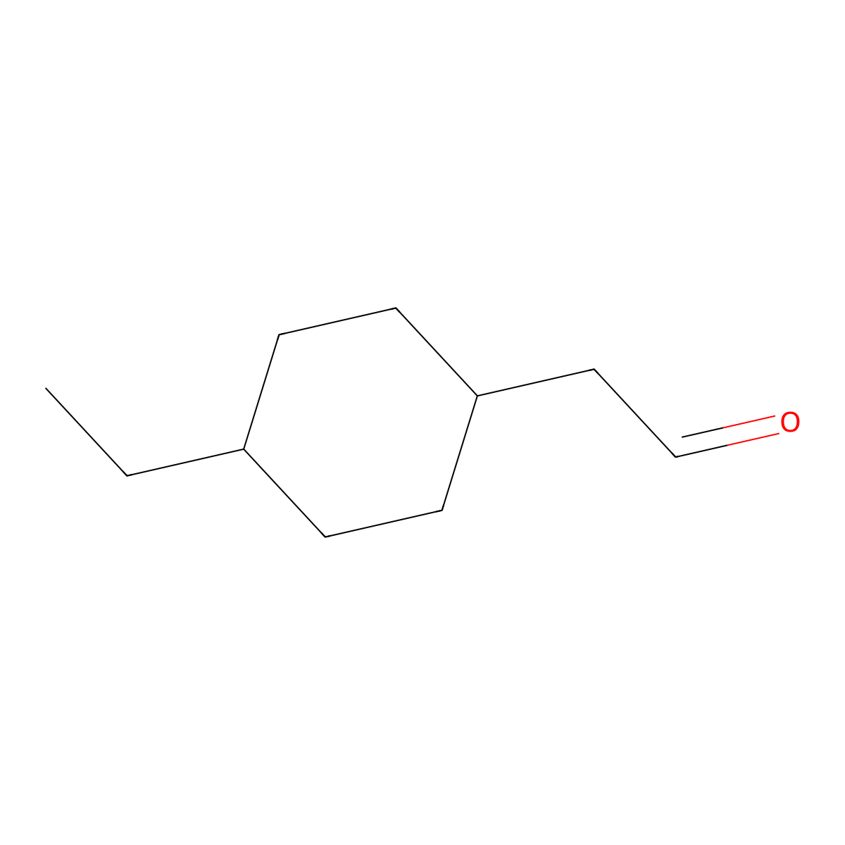 2-(4-Ethylcyclohexyl)acetaldehyde molecular structure, CAS 1165941-61-6