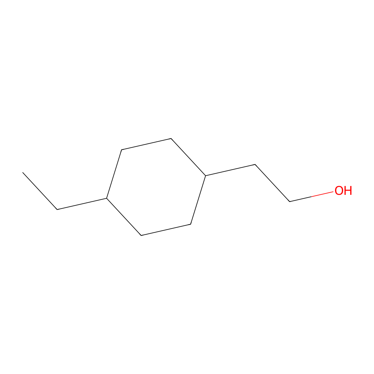 2-((1r,4r)-4-Ethylcyclohexyl)ethanol molecular structure, CAS 1165941-65-0