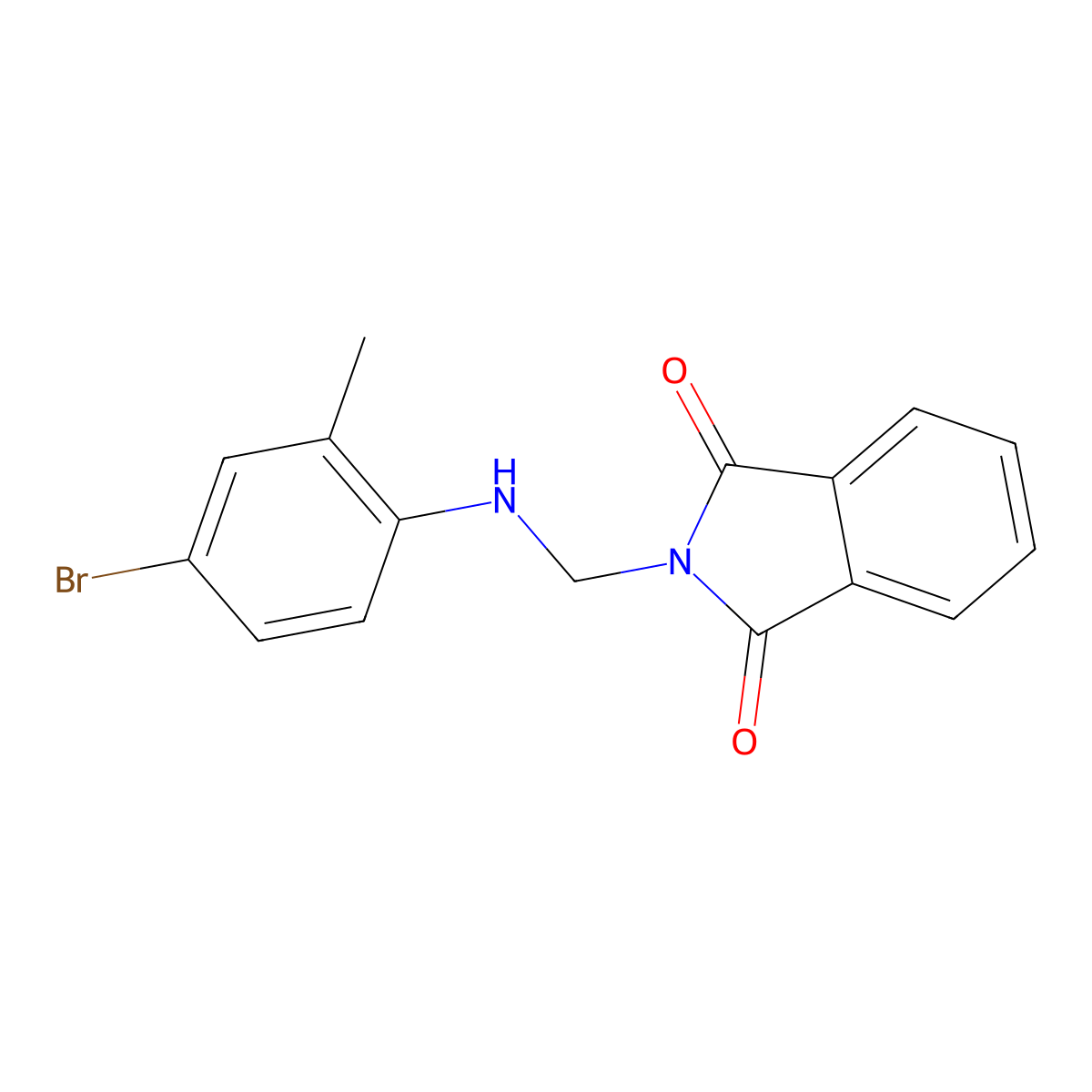2-{[(4-Bromo-2-methylphenyl)amino]methyl}-1H-isoindole-1,3(2H)-dione molecular structure, CAS 116595-38-1