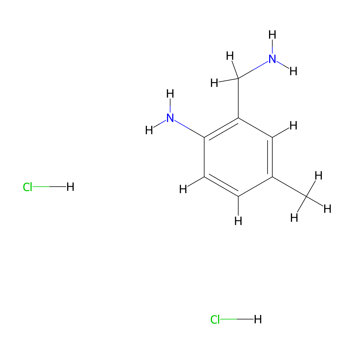 2-(Aminomethyl)-4-methylaniline dihydrochloride molecular structure, CAS 116599-08-7