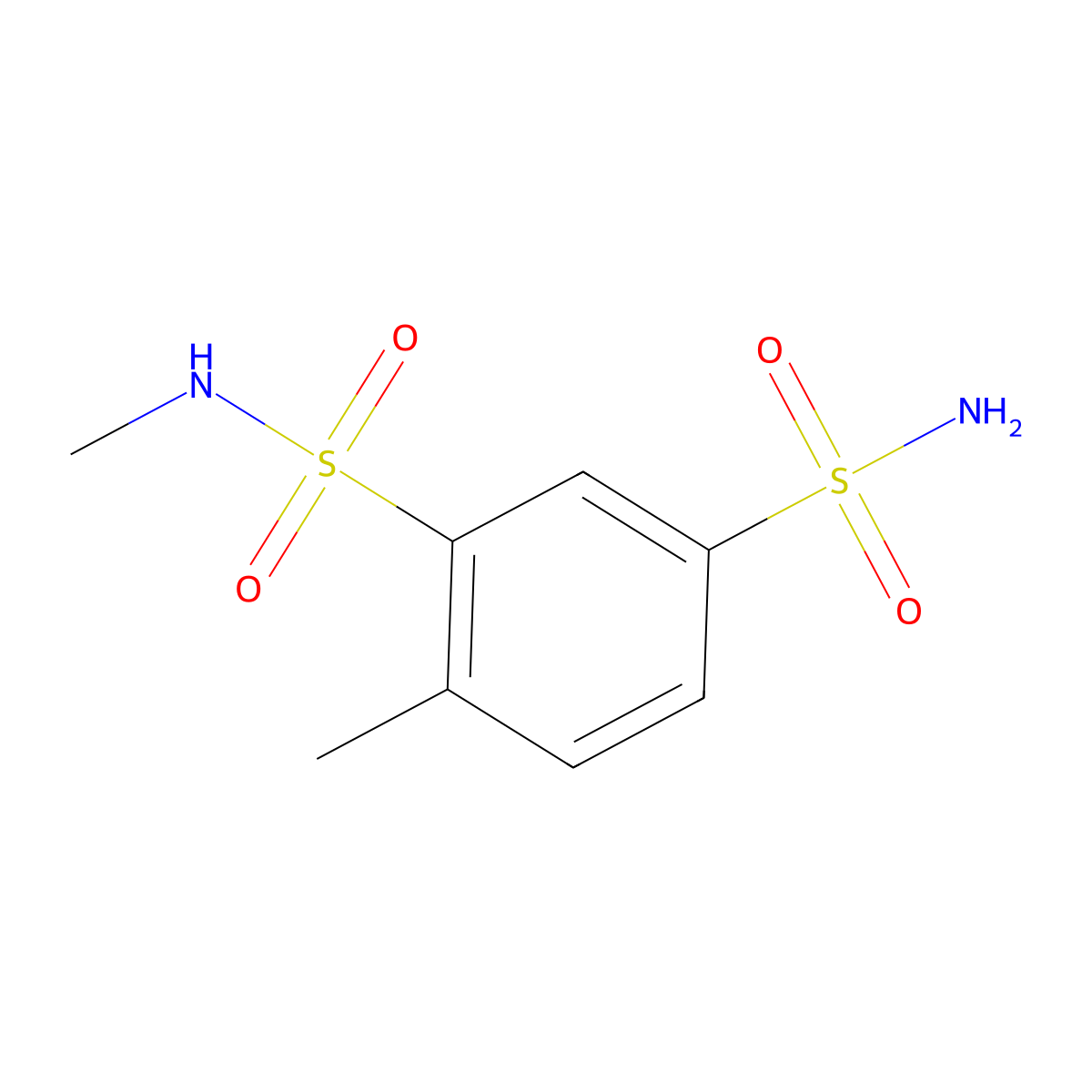 n1,6-Dimethylbenzene-1,3-disulfonamide molecular structure, CAS 116599-34-9