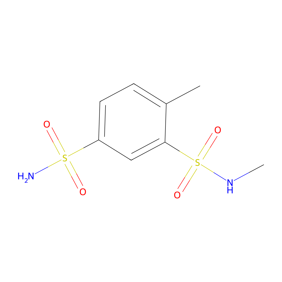 n1,6-Dimethylbenzene-1,3-disulfonamide molecular structure, CAS 116599-34-9