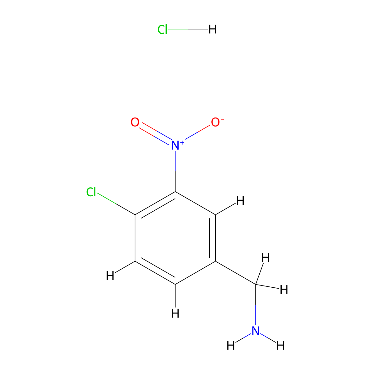 (4-Chloro-3-nitrobenzyl)amine hydrochloride molecular structure, CAS 116599-39-4