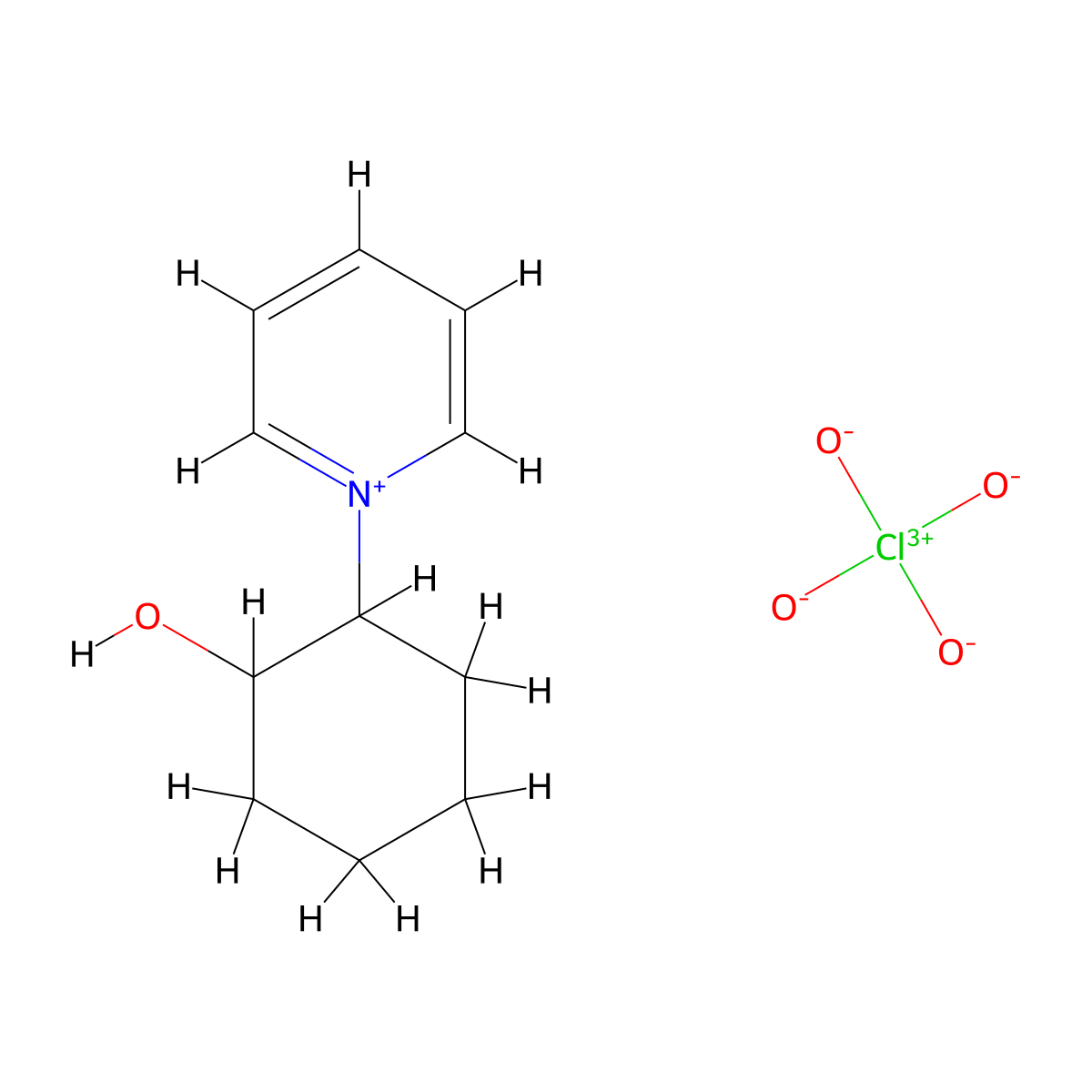 1-(2-Hydroxycyclohexyl)pyridinium perchlorate molecular structure, CAS 116599-47-4