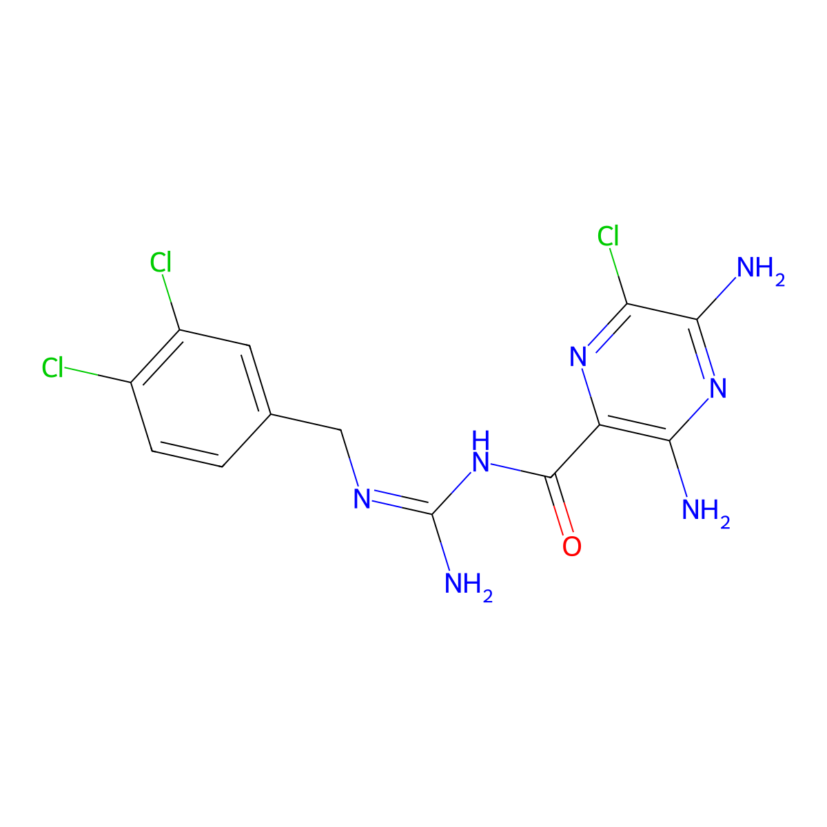 3',4'-Dichlorobenzamil molecular structure, CAS 1166-01-4