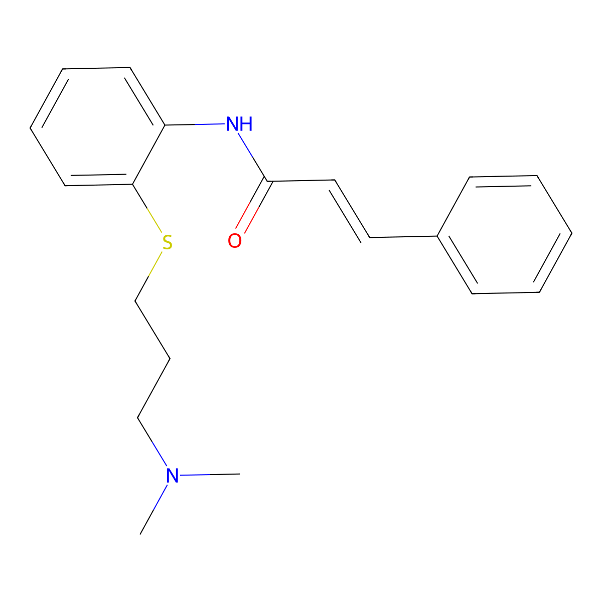 Cinanserin molecular structure, CAS 1166-34-3