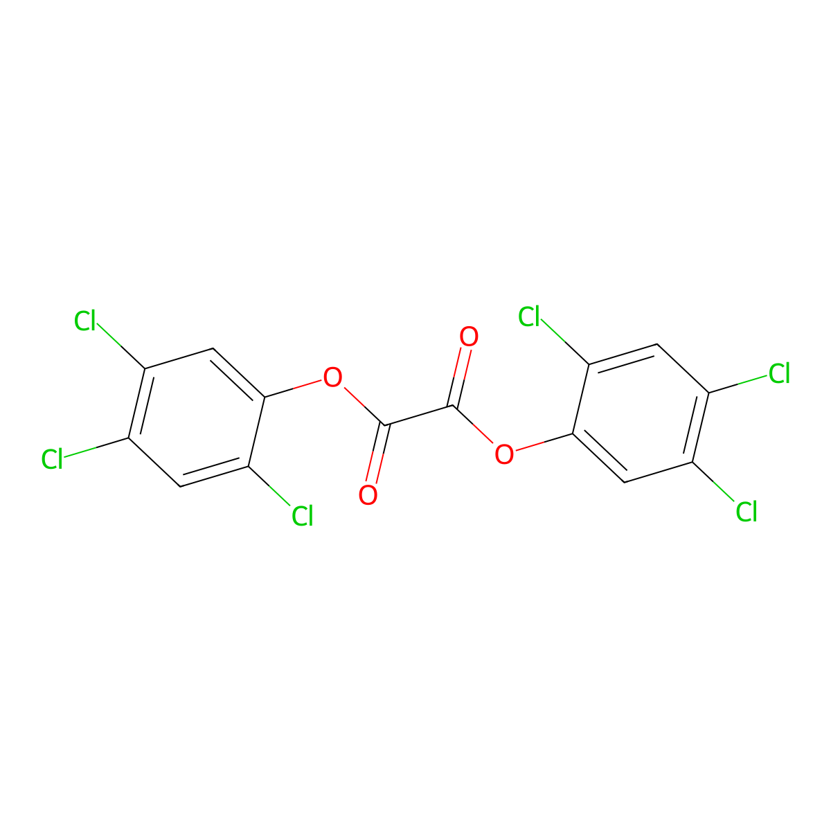 Bis(2,4,5-trichlorophenyl) oxalate molecular structure, CAS 1166-36-5