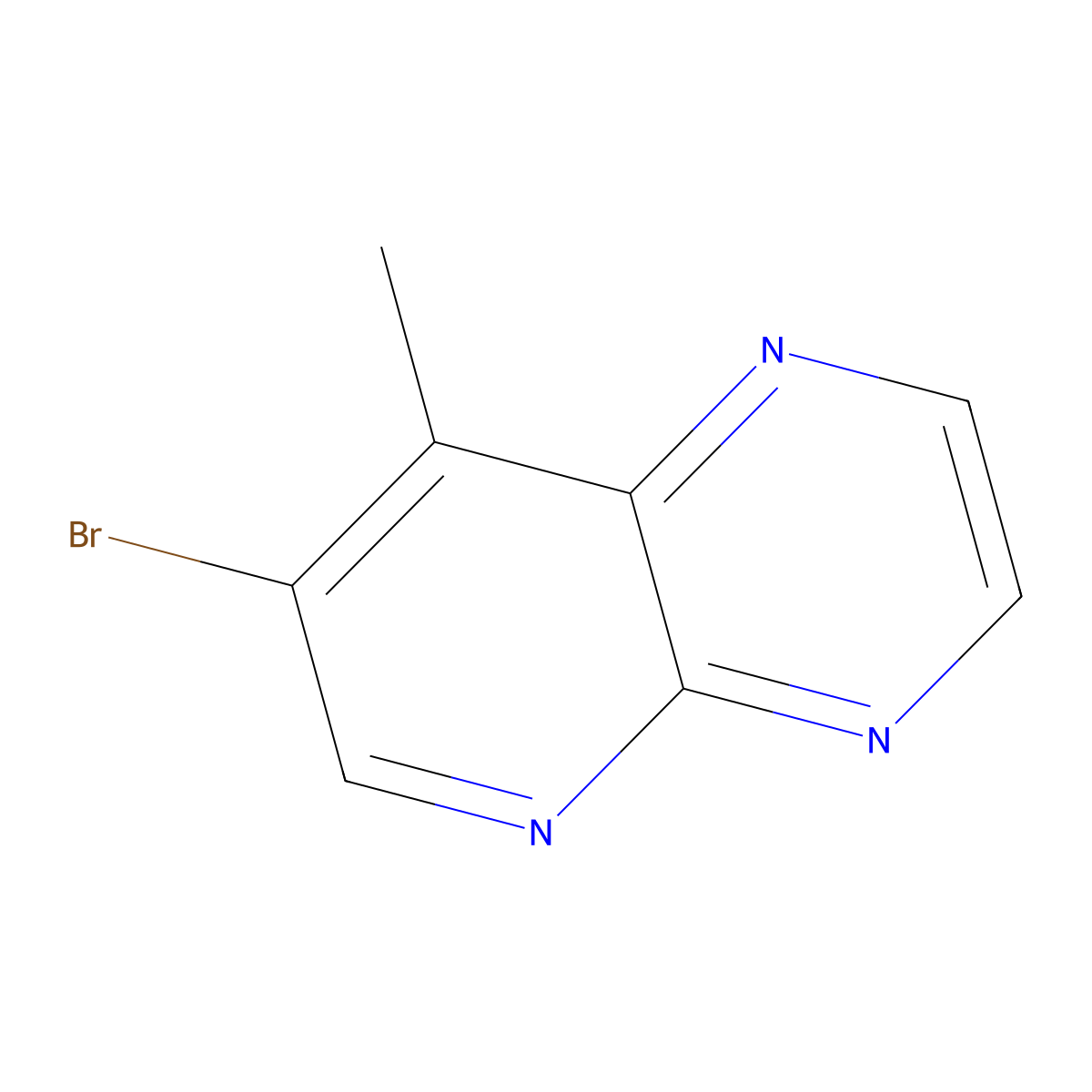 7-Bromo-8-methylpyrido[2,3-b]pyrazine molecular structure, CAS 116605-69-7