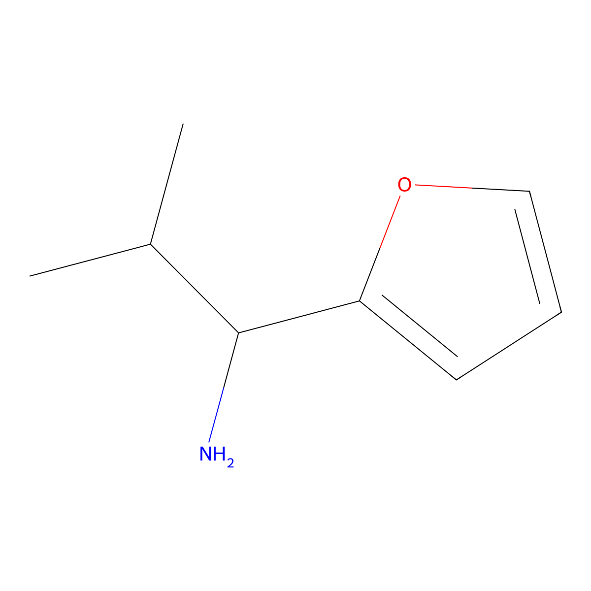 1-(Furan-2-yl)-2-methylpropan-1-amine molecular structure, CAS 116606-91-8