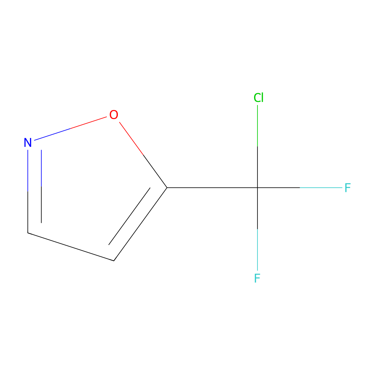 5-[Chloro(difluoro)methyl]-1,2-oxazole molecular structure, CAS 116611-76-8