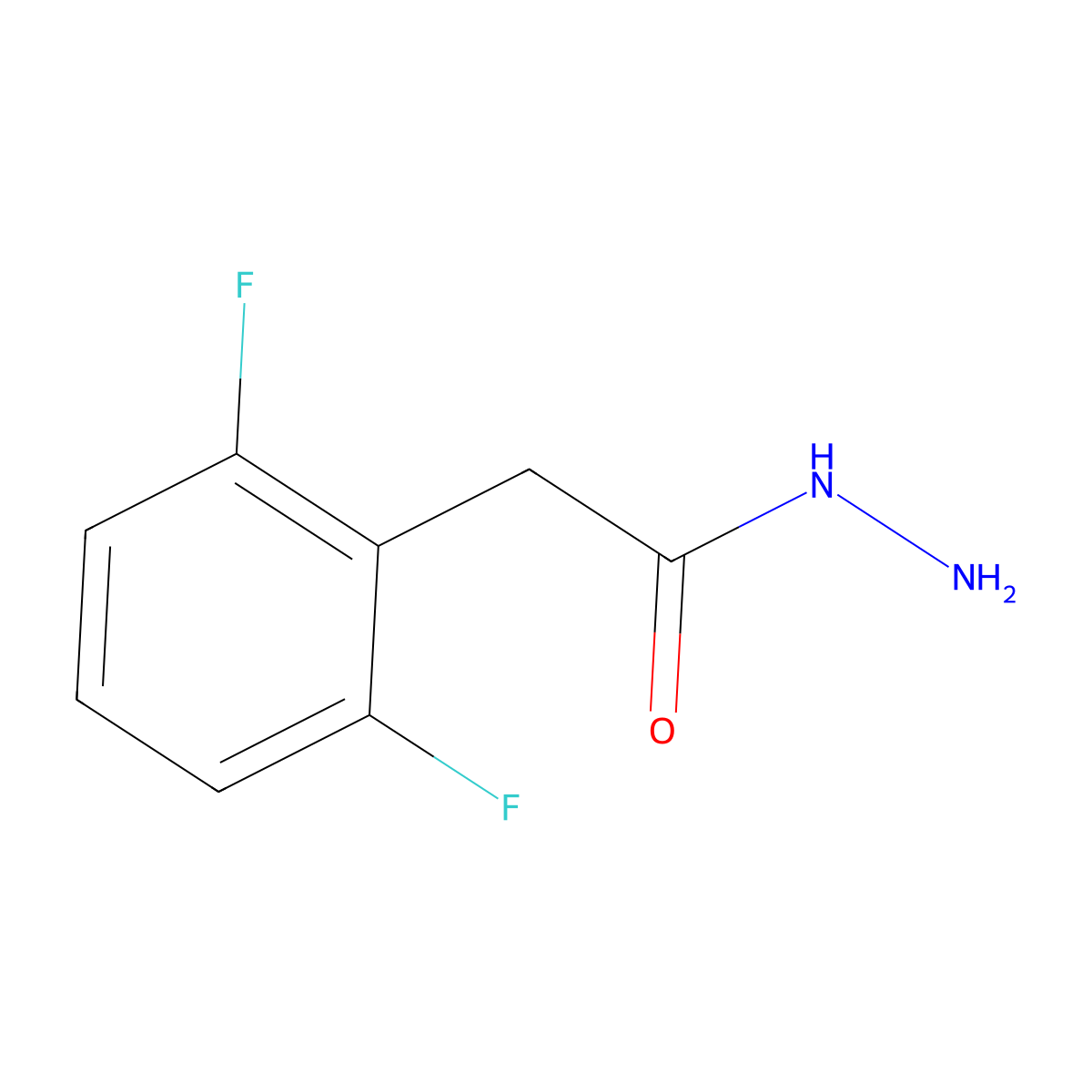 2-(2,6-Difluorophenyl)acetohydrazide molecular structure, CAS 116622-93-6