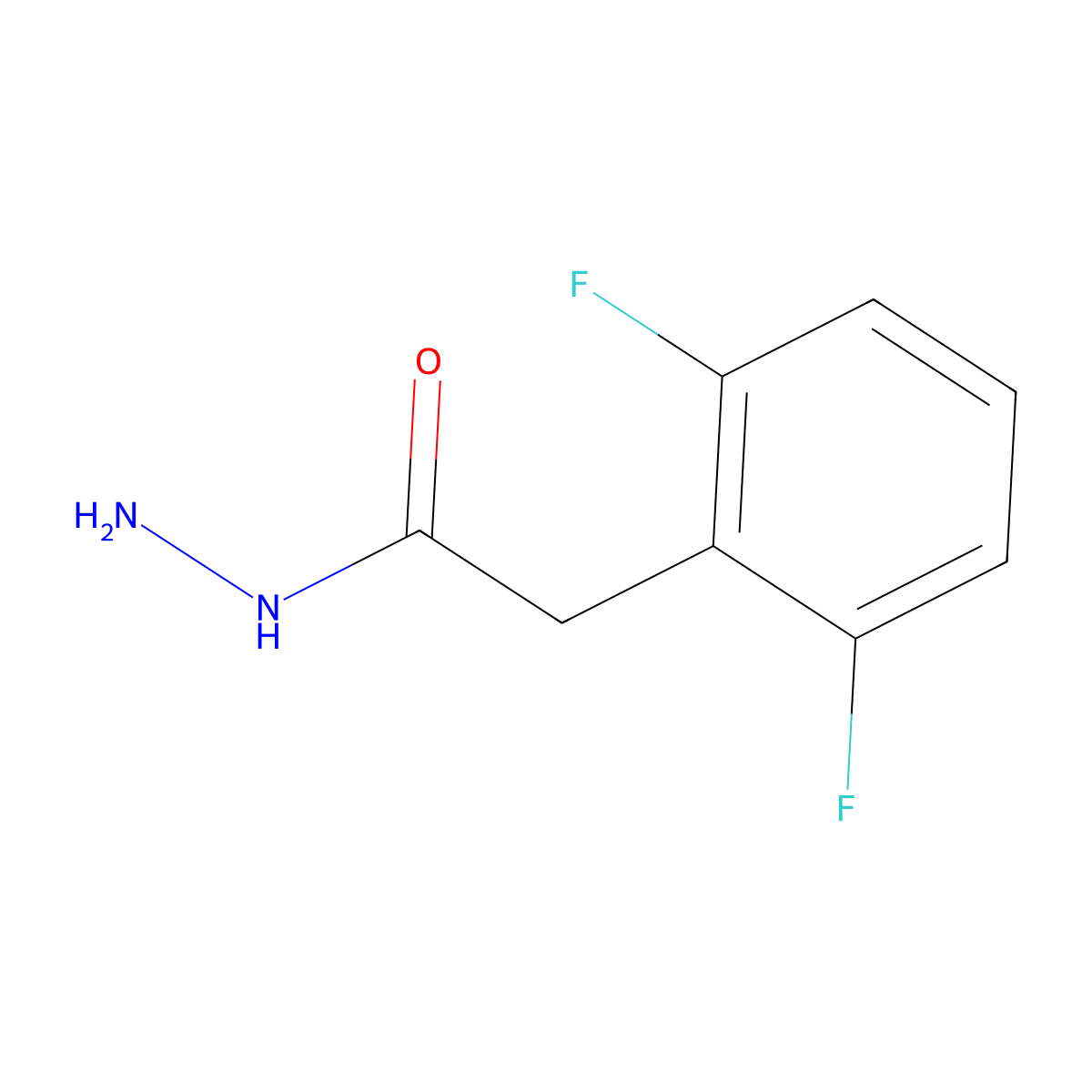 2-(2,6-Difluorophenyl)acetohydrazide molecular structure, CAS 116622-93-6