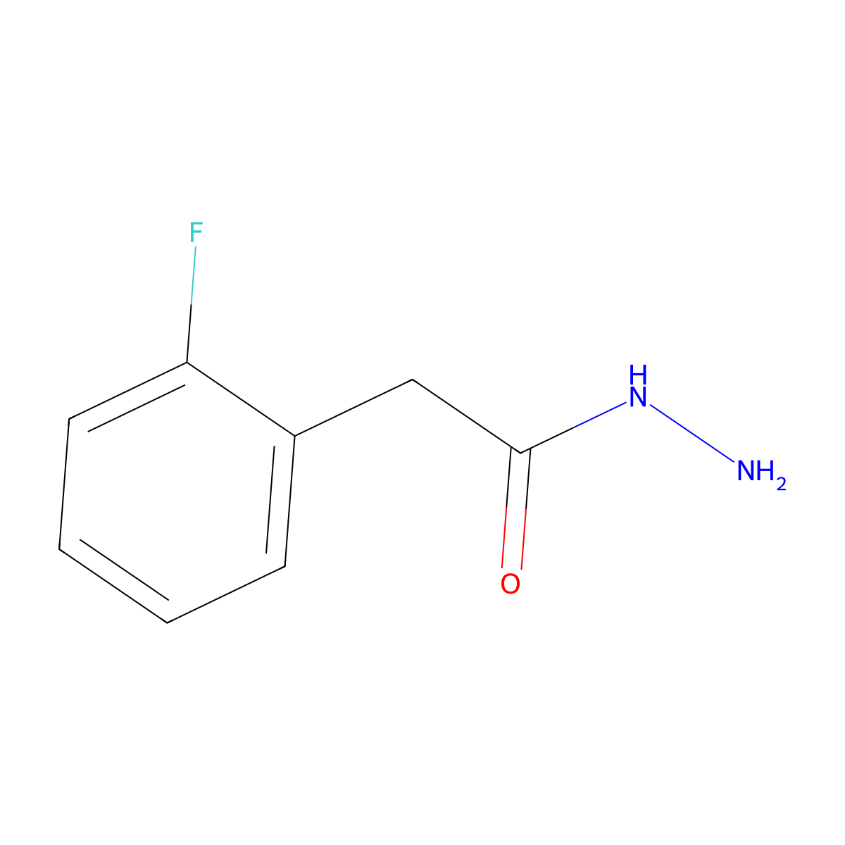 2-(2-Fluorophenyl)acetohydrazide molecular structure, CAS 116622-94-7