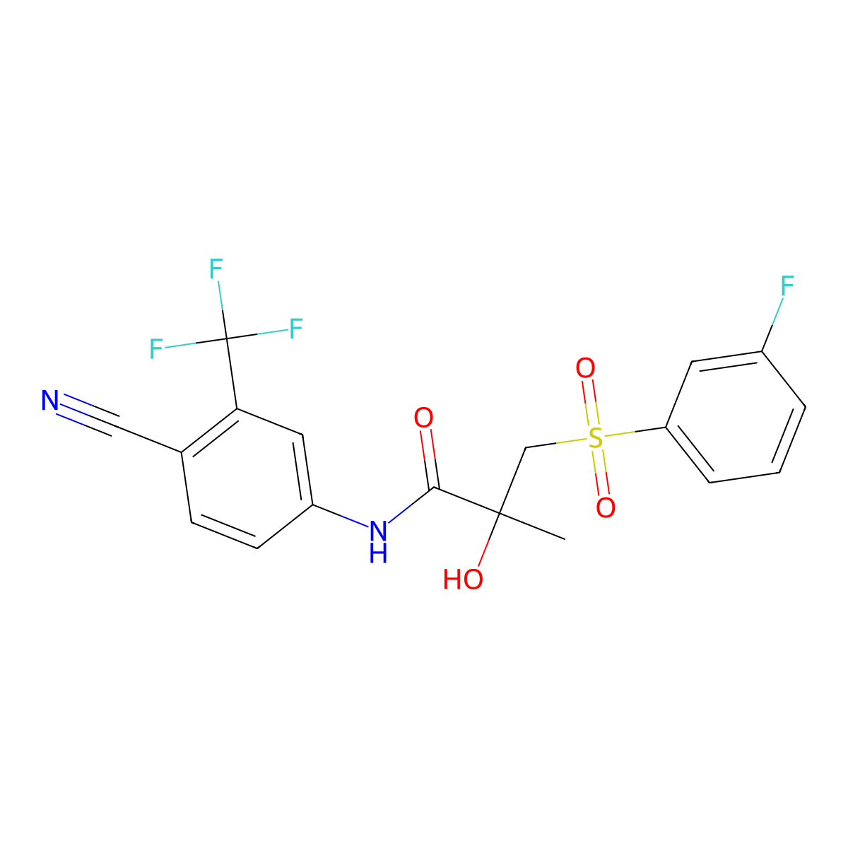 3-Fluoro-4-desfluoro bicalutamide molecular structure, CAS 1166228-30-3