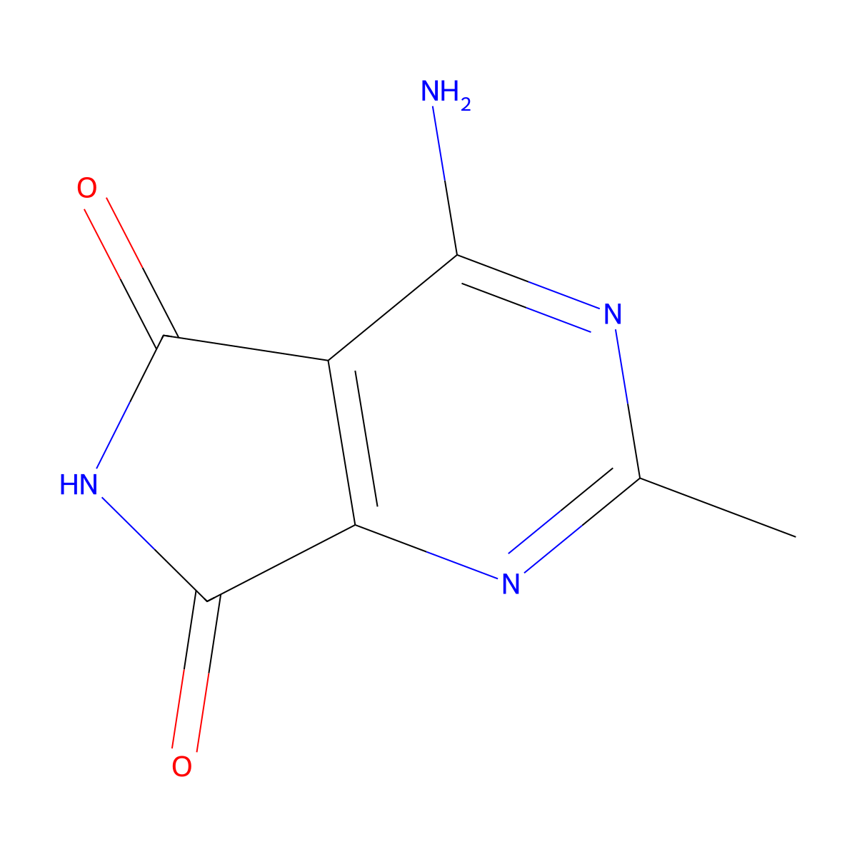 4-amino-2-methyl-5H,6H,7H-pyrrolo[3,4-d]pyrimidine-5,7-dione molecular structure, CAS 116626-26-7