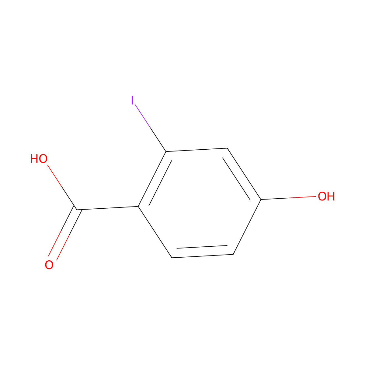 4-Hydroxy-2-iodobenzoic acid molecular structure, CAS 116631-87-9