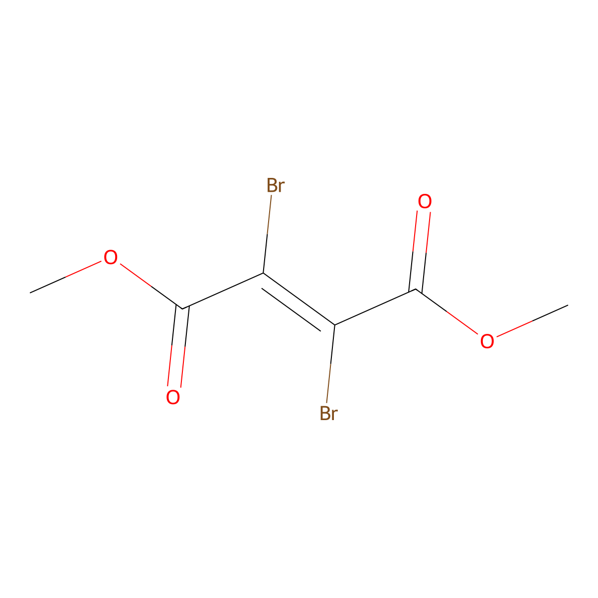 Dimethyl trans-2,3-Dibromobutenedioate molecular structure, CAS 116631-94-8