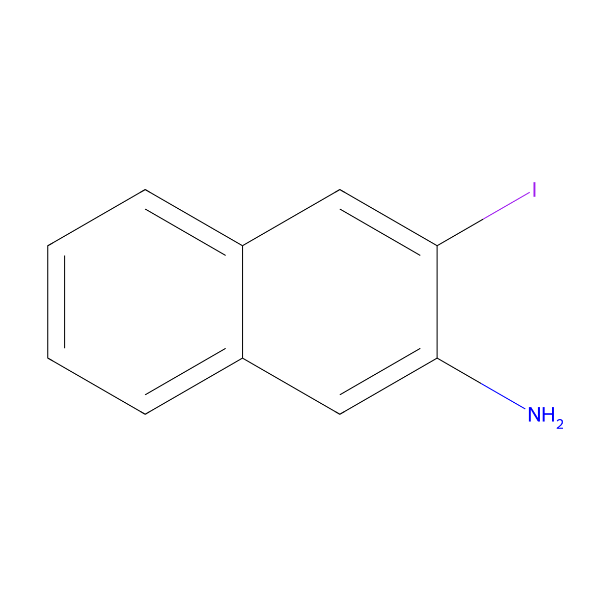 2-Amino-3-iodonaphthalene molecular structure, CAS 116632-14-5