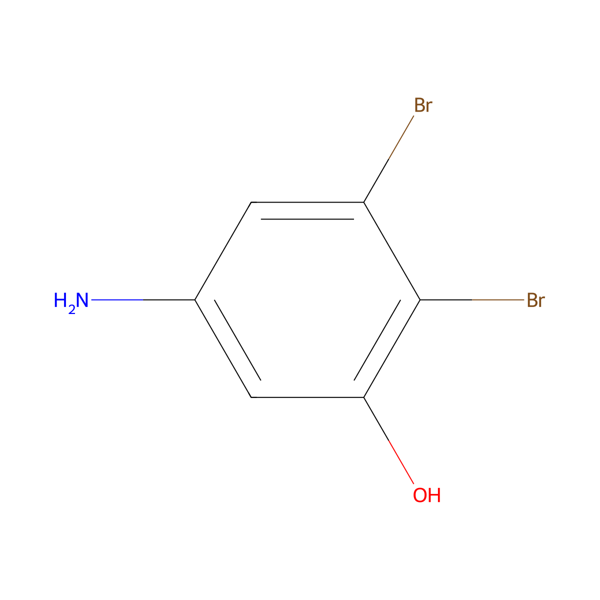 5-Amino-2,3-dibromophenol molecular structure, CAS 116632-19-0