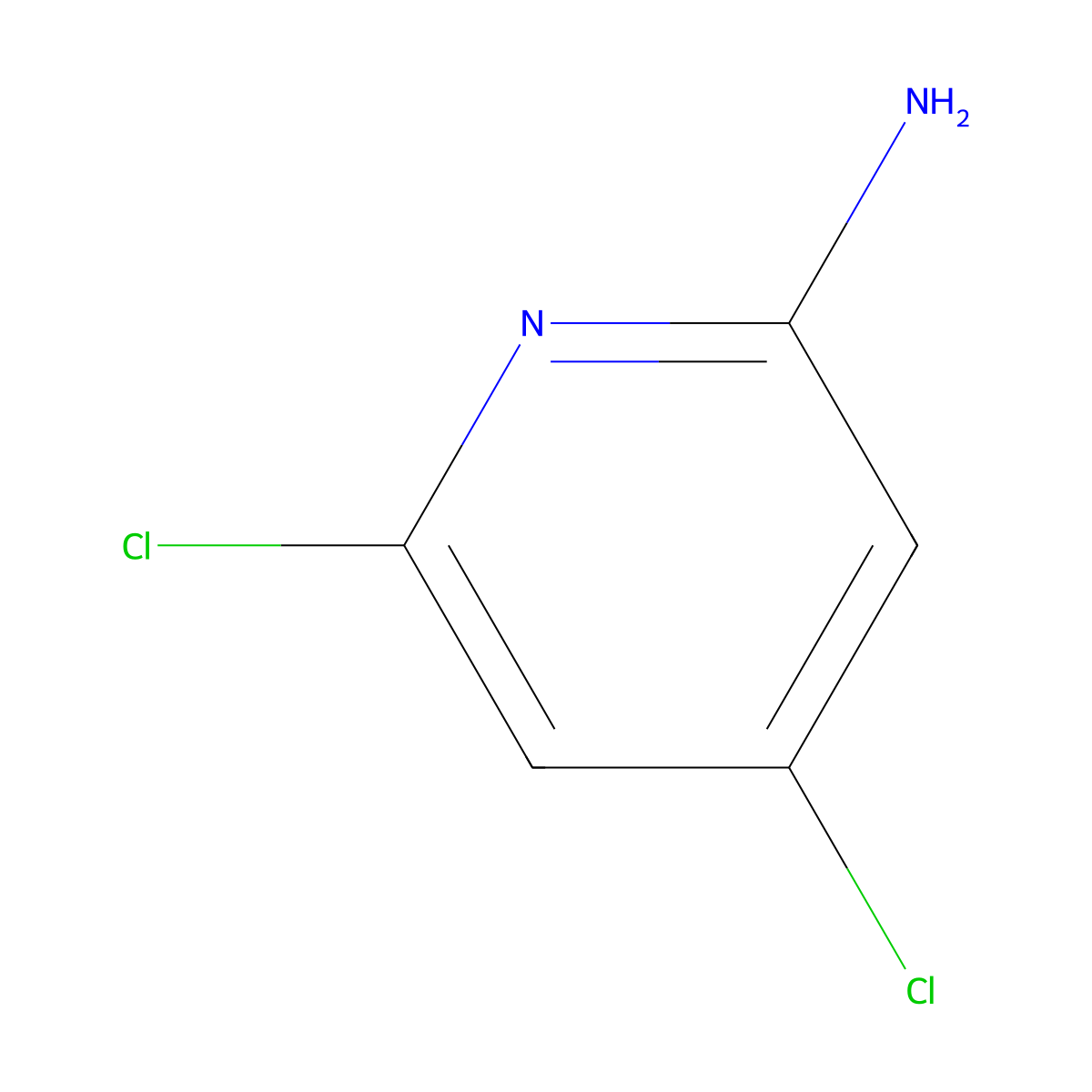 2-Amino-4,6-dichloropyridine molecular structure, CAS 116632-24-7