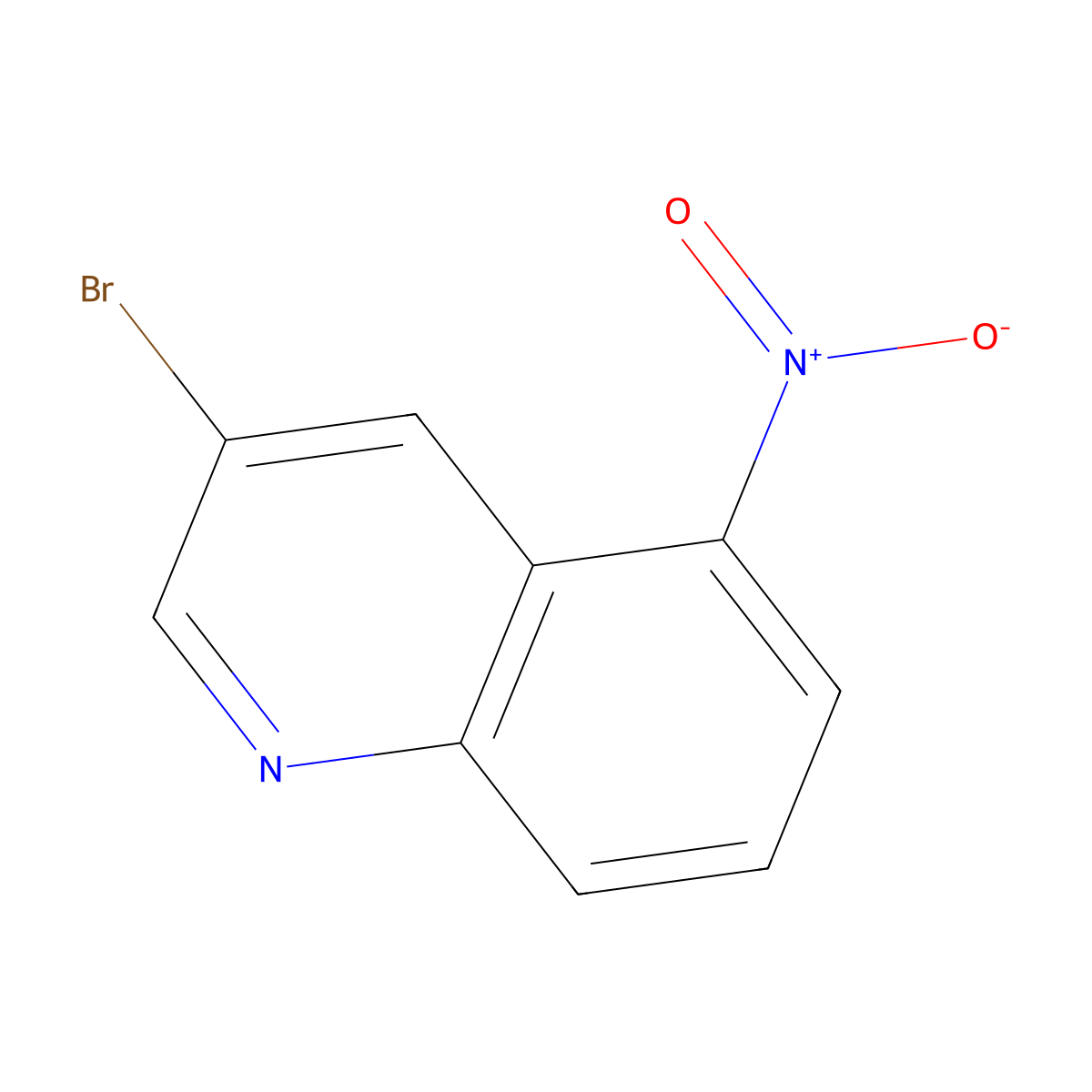 3-Bromo-5-nitroquinoline molecular structure, CAS 116632-33-8