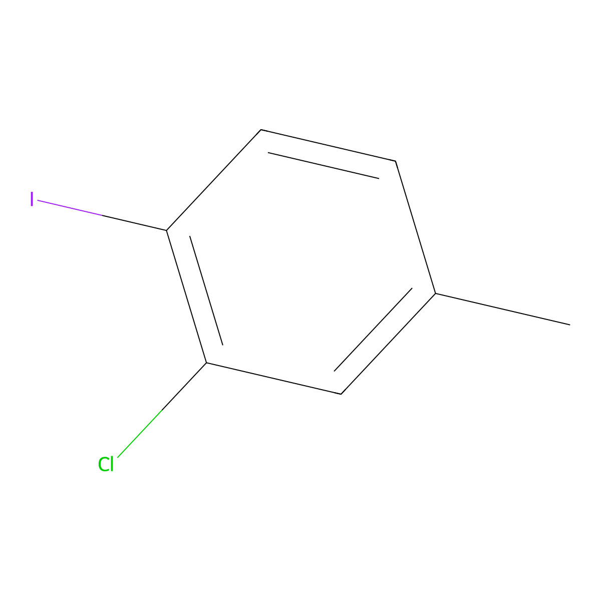 2-Chloro-1-iodo-4-methylbenzene molecular structure, CAS 116632-42-9