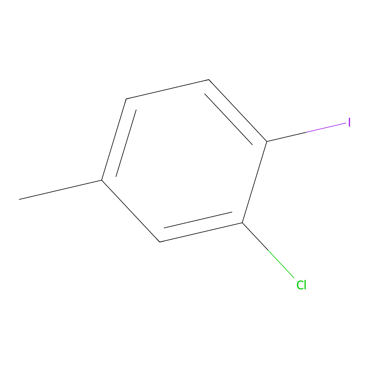 2-Chloro-1-iodo-4-methylbenzene molecular structure, CAS 116632-42-9