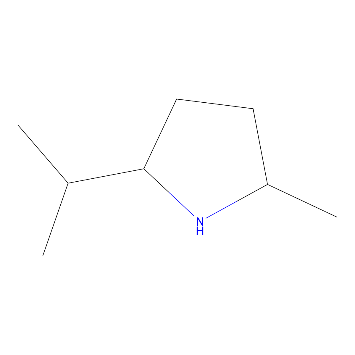 2-Methyl-5-(propan-2-YL)pyrrolidine molecular structure, CAS 116632-46-3