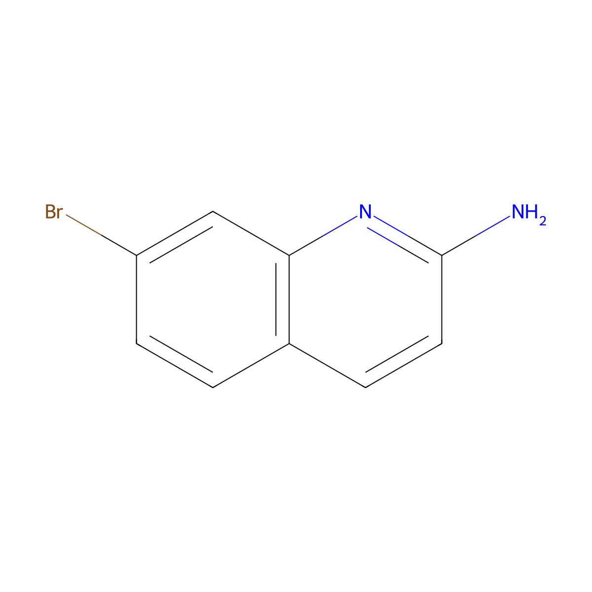 7-Bromoquinolin-2-amine molecular structure, CAS 116632-53-2