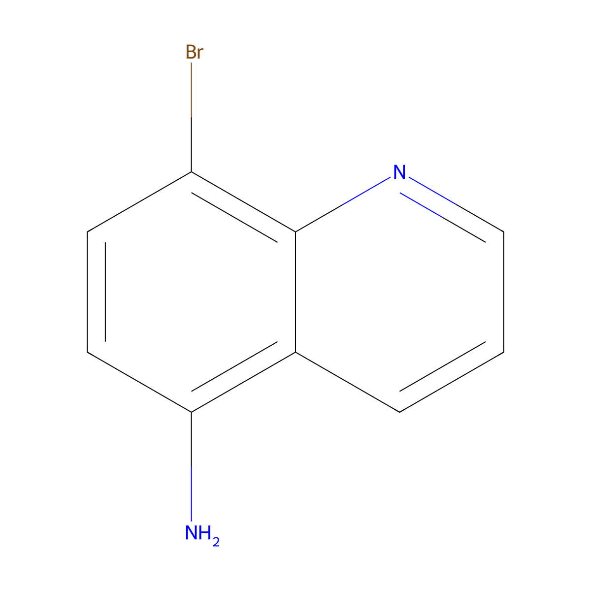 8-Bromoquinolin-5-amine molecular structure, CAS 116632-58-7