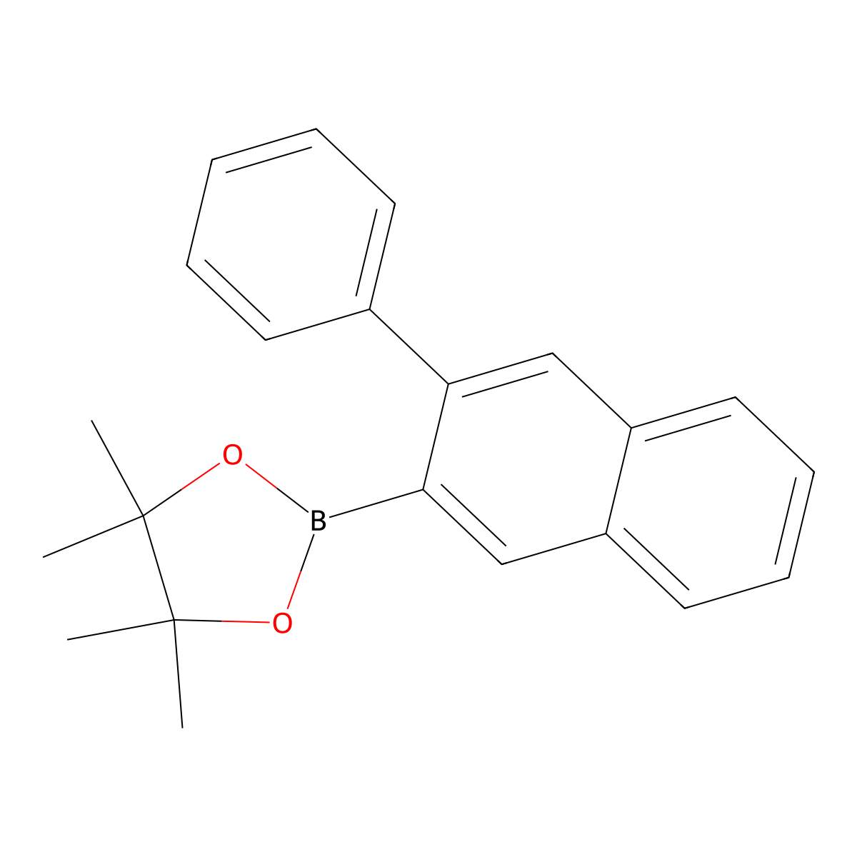4,4,5,5-Tetramethyl-2-(3-phenylnaphthalen-2-yl)-1,3,2-dioxaborolane molecular structure, CAS 1166381-29-8