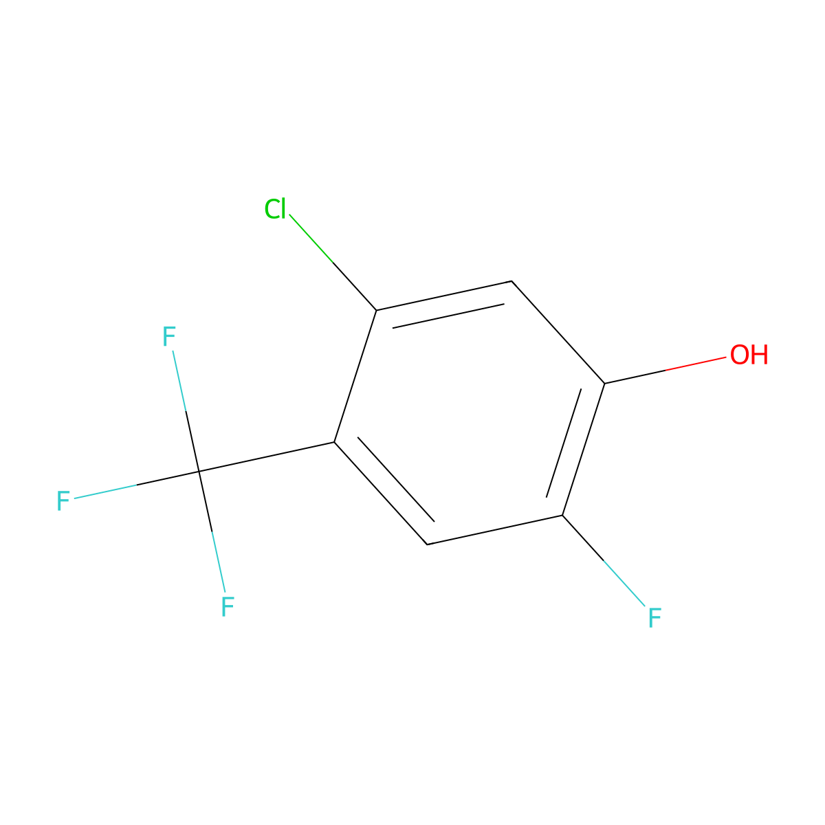 5-Chloro-2-fluoro-4-(trifluoromethyl)phenol molecular structure, CAS 116640-10-9
