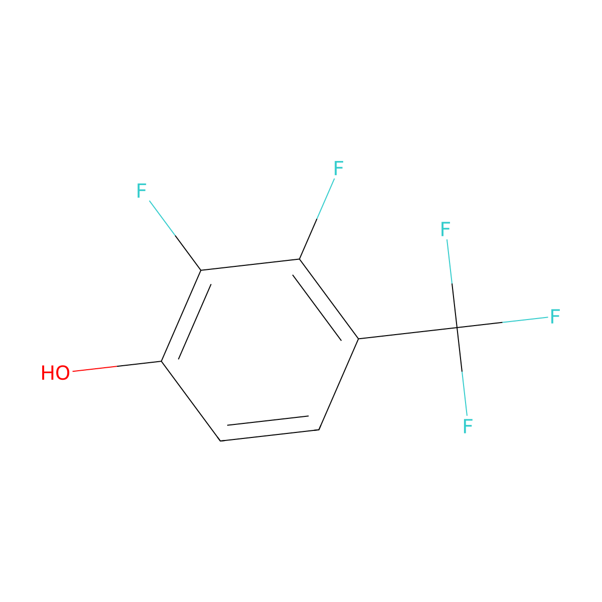 2,3-Difluoro-4-(trifluoromethyl)phenol molecular structure, CAS 116640-12-1