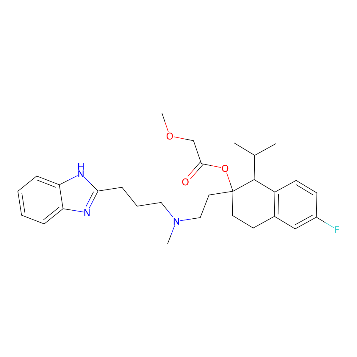 Mibefradil molecular structure, CAS 116644-53-2