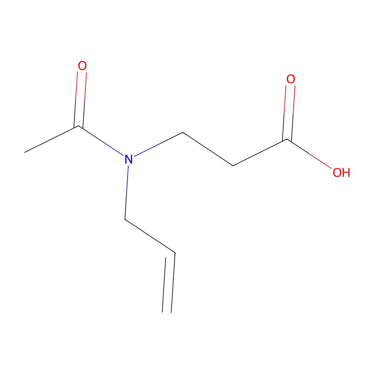 3-[N-(prop-2-en-1-yl)acetamido]propanoic acid molecular structure, CAS 116655-63-1