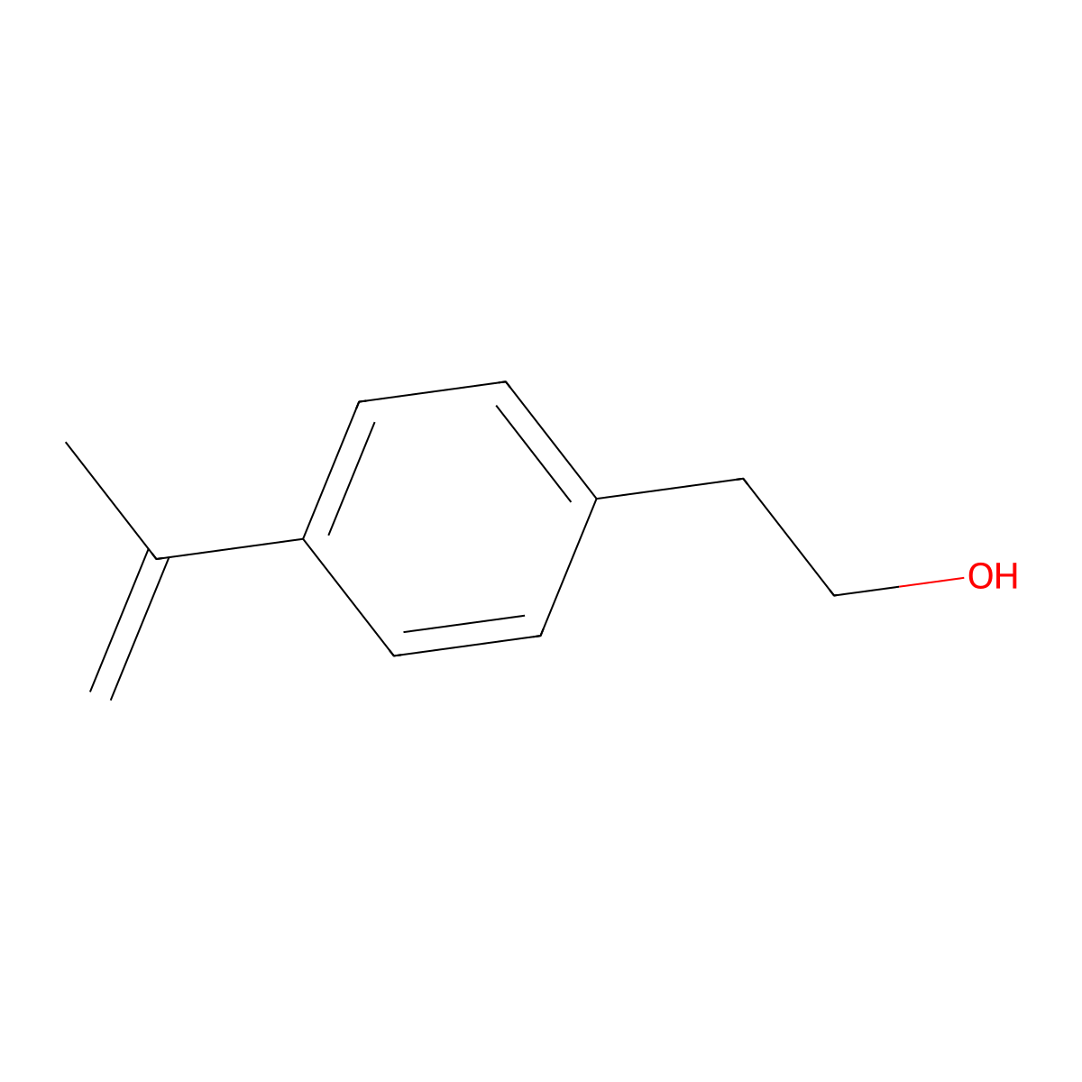2-[4-(Prop-1-en-2-yl)phenyl]ethan-1-ol molecular structure, CAS 116656-77-0