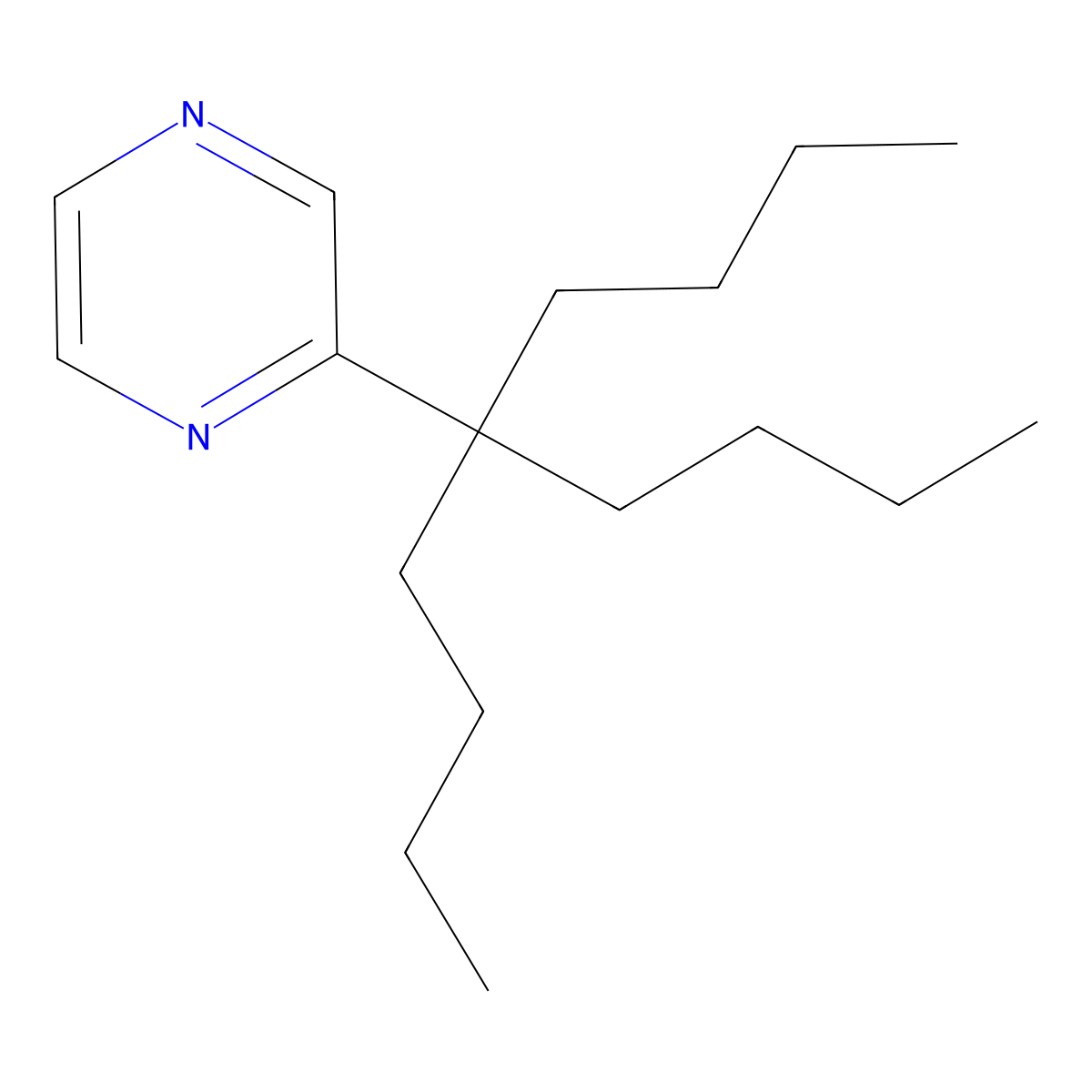 Tributylmethyl pyrazine molecular structure, CAS 116660-18-5