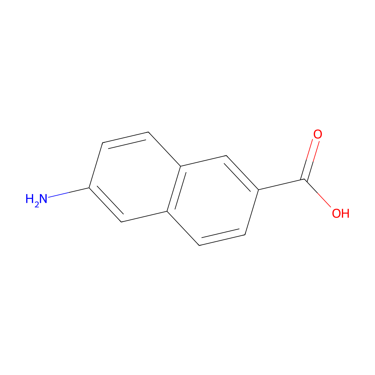 6-Aminonaphthalene-2-carboxylic acid molecular structure, CAS 116668-47-4