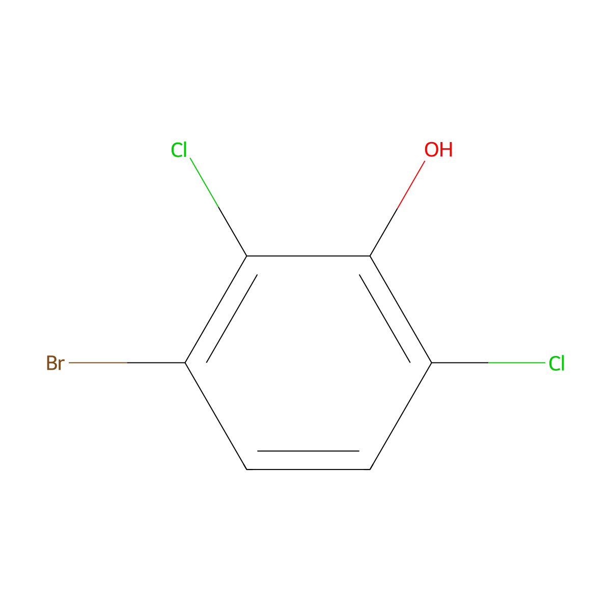 3-Bromo-2,6-dichlorophenol molecular structure, CAS 116668-74-7