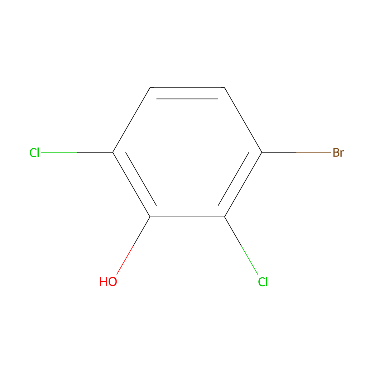 3-Bromo-2,6-dichlorophenol molecular structure, CAS 116668-74-7
