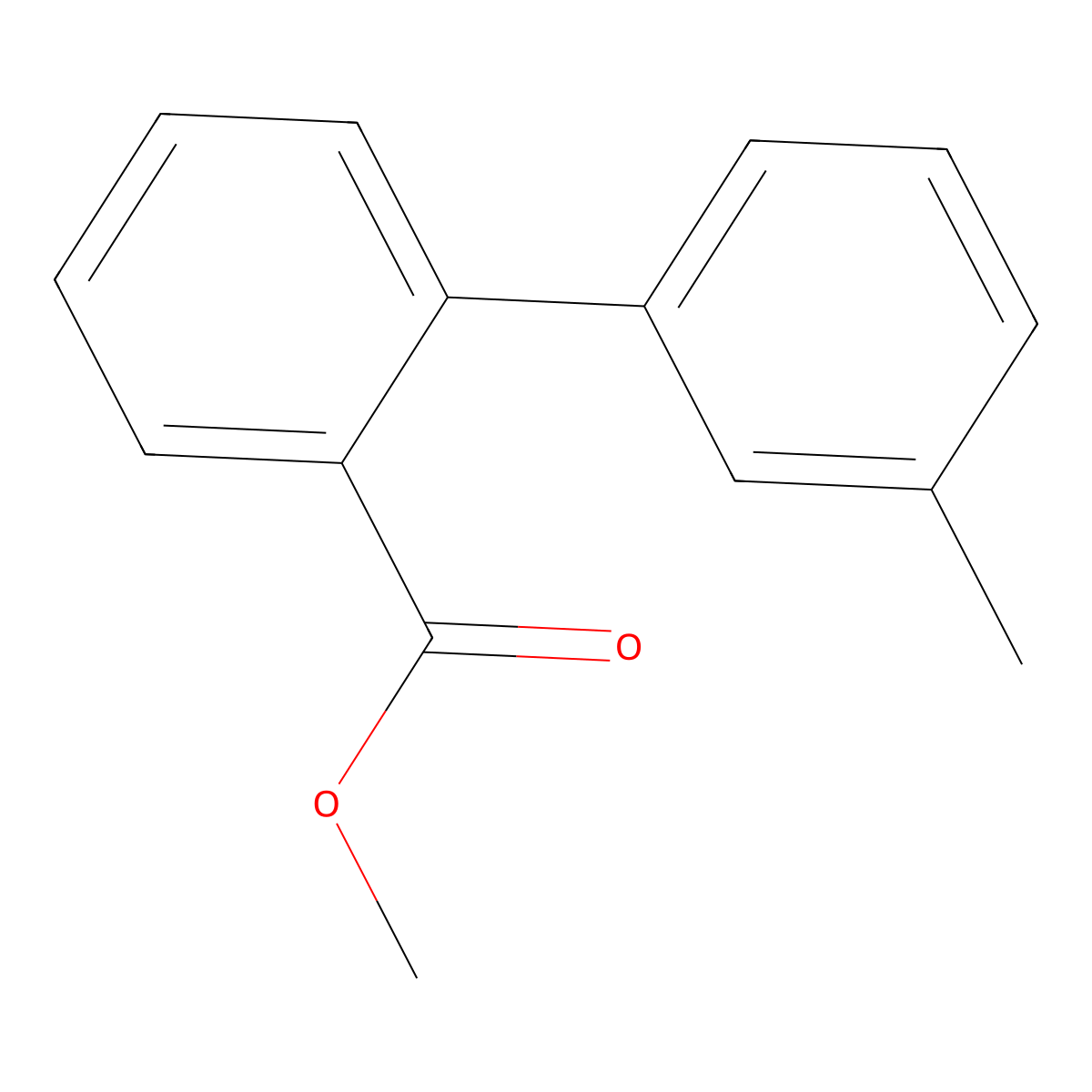 Methyl 3'-methyl-[1,1'-biphenyl]-2-carboxylate molecular structure, CAS 116668-80-5