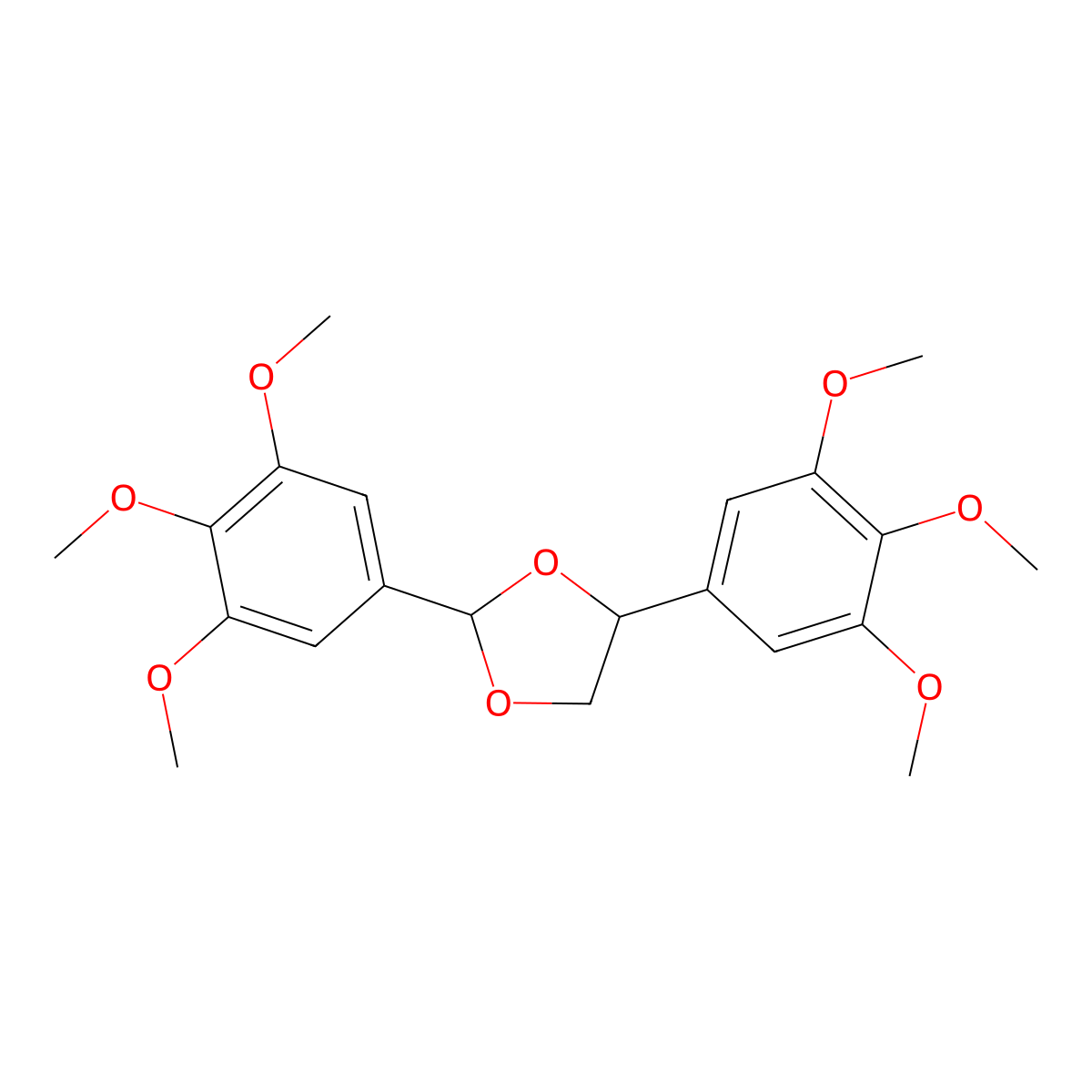 Bis-(3,4,5-trimethoxyphenyl)-1,3-dioxolane molecular structure, CAS 116673-45-1