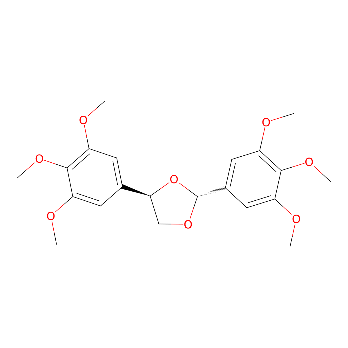 Bis-(3,4,5-trimethoxyphenyl)-1,3-dioxolane molecular structure, CAS 116673-45-1