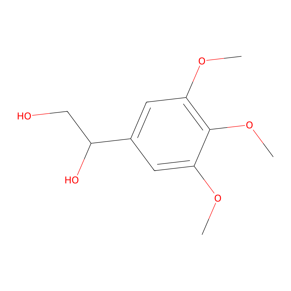 1,2-Ethanediol, 1-(3,4,5-trimethoxyphenyl)- molecular structure, CAS 116673-46-2