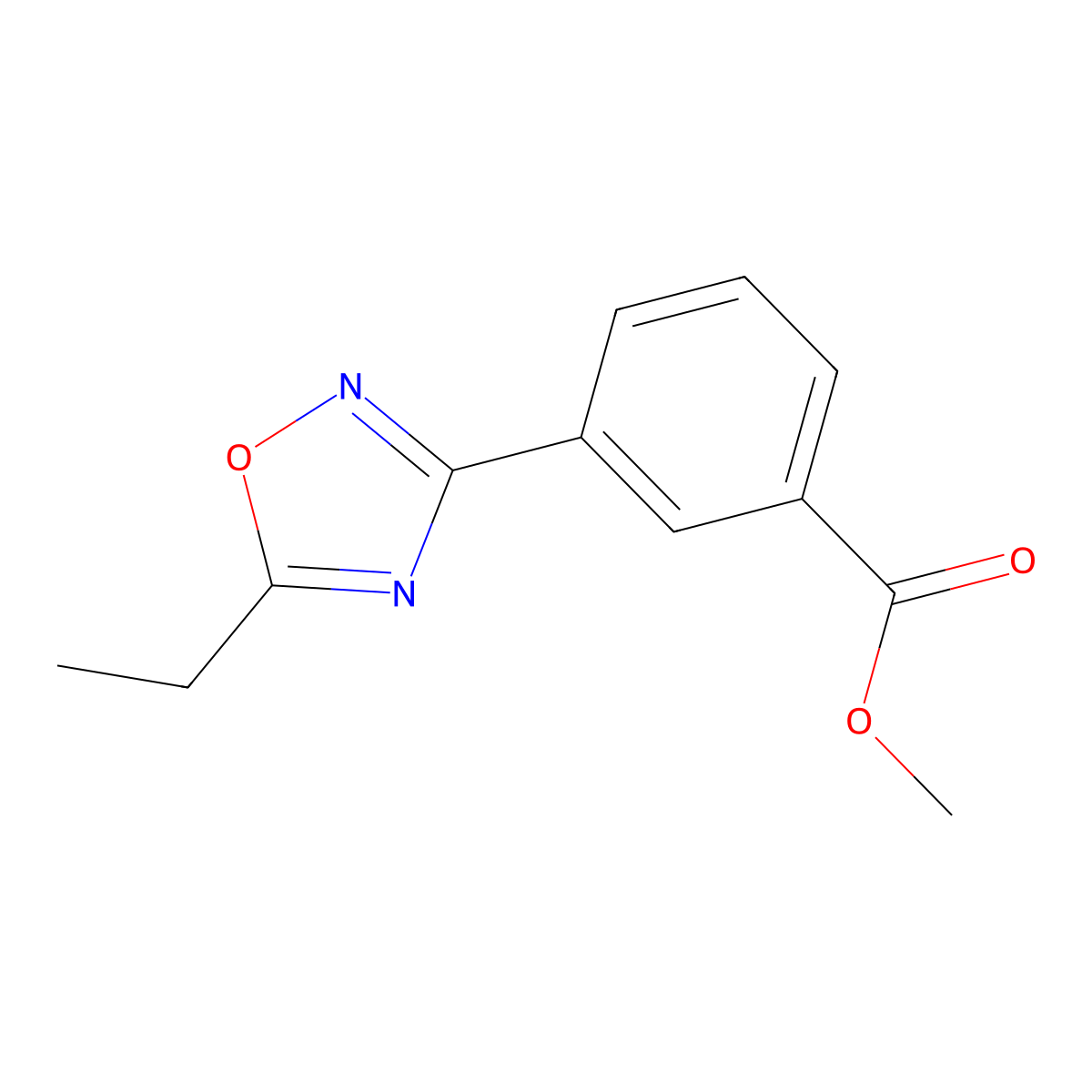 Methyl 3-(5-ethyl-1,2,4-oxadiazol-3-YL)benzoate molecular structure, CAS 1166756-75-7